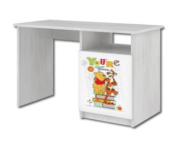 Masă de birou pentru copii - Winnie the Pooh și tigrul - decor pin norvegian